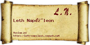 Leth Napóleon névjegykártya